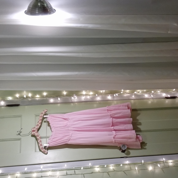 Women's R. Vivimos gauze tube Dress girl pink 🩷 summer M - Picture 4 of 11